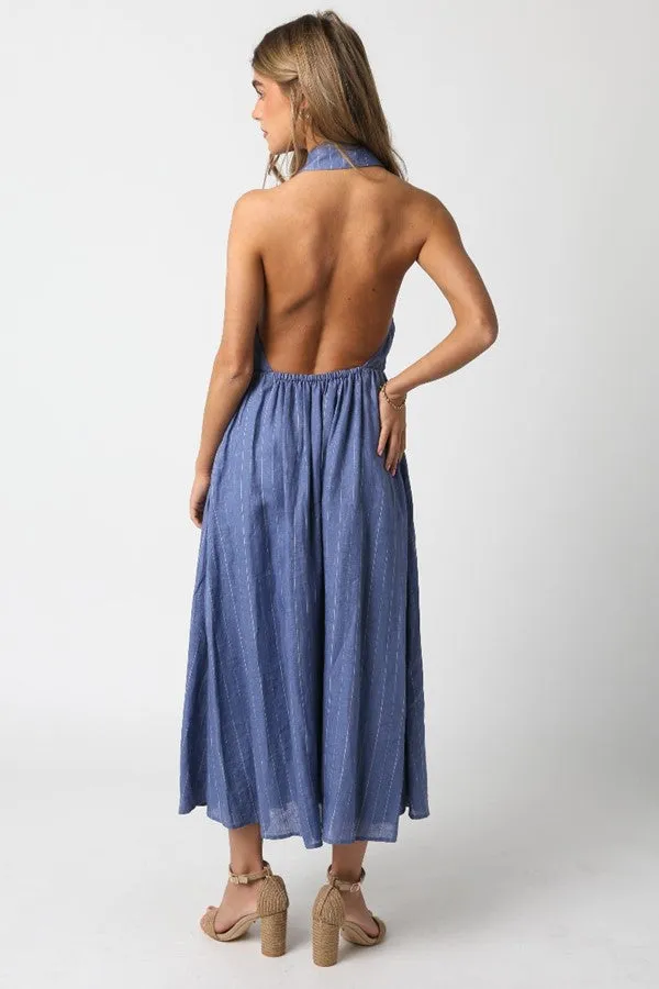 Ava Linen Midi Dress