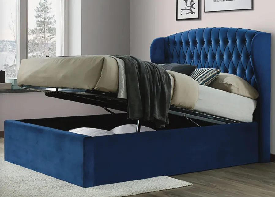 Bedmaster Warwick Wing Velvet Ottoman Bed