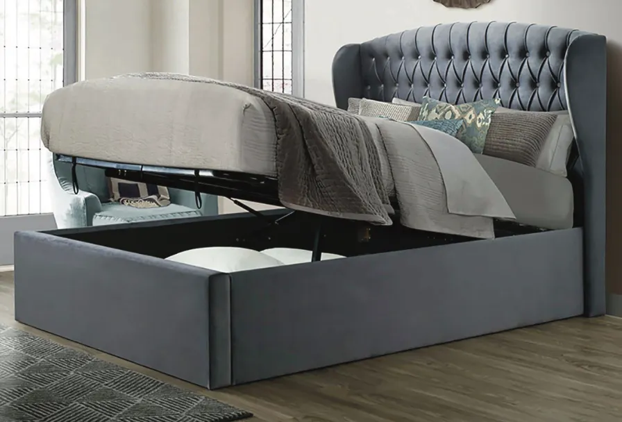 Bedmaster Warwick Wing Velvet Ottoman Bed
