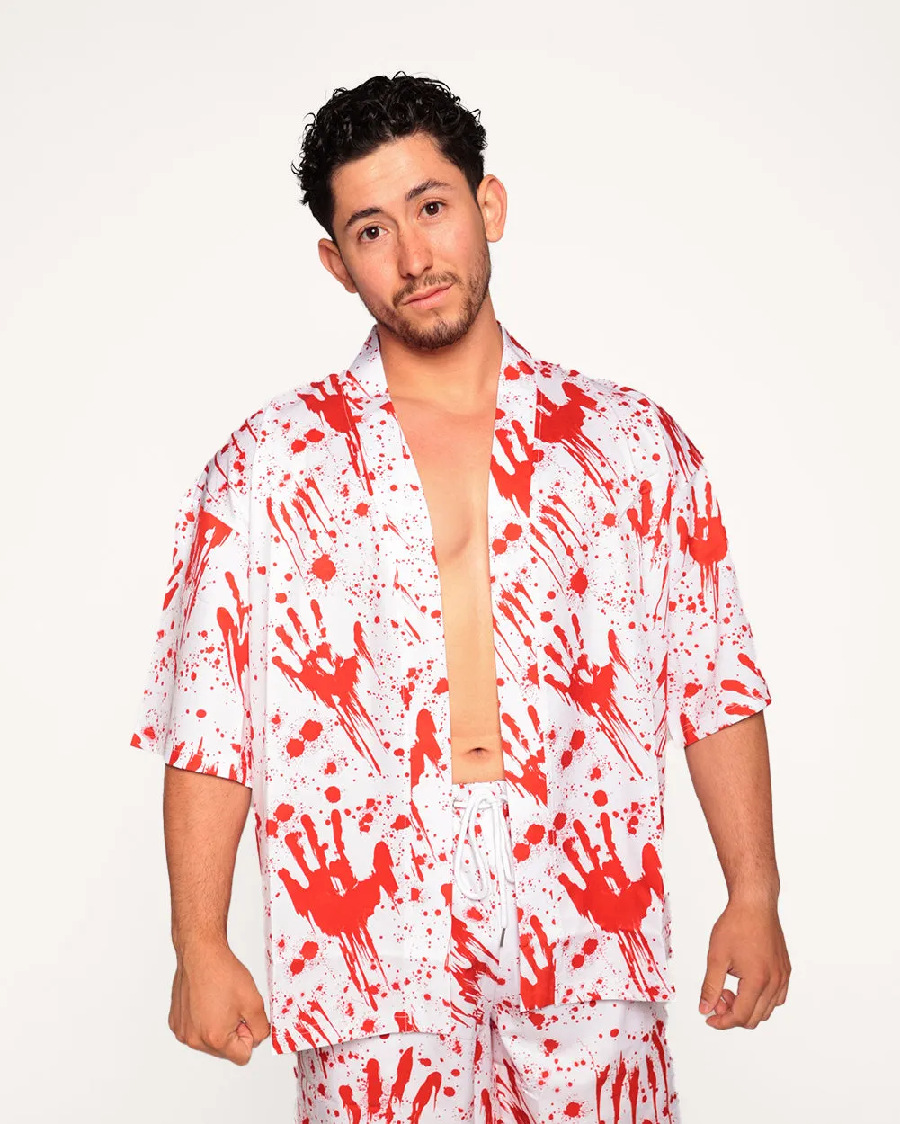 Echoes of Carnage Mens Blood Printed Robe
