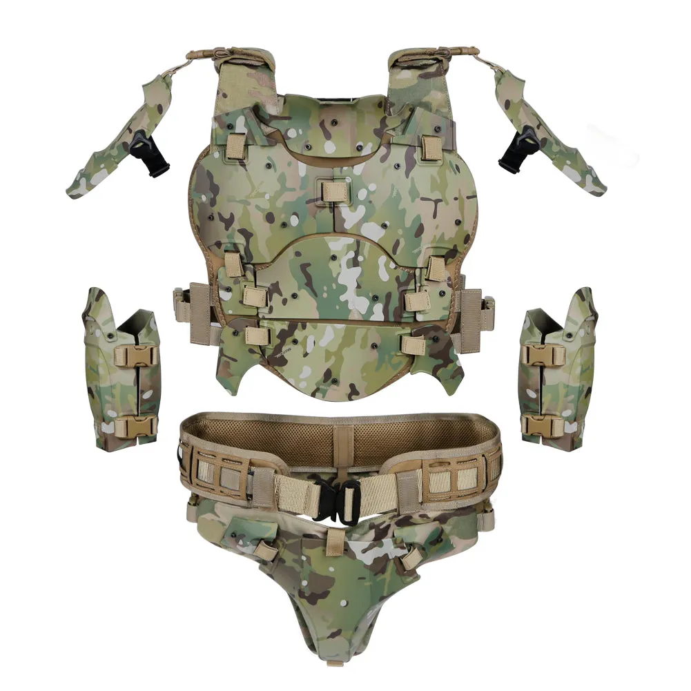 High Quality!Tactical Military Armor Fullbody Suit Set Outdoor Multi Detachable Vests for Hunting Airsoft Shooting CS Wargame Protective Equipment