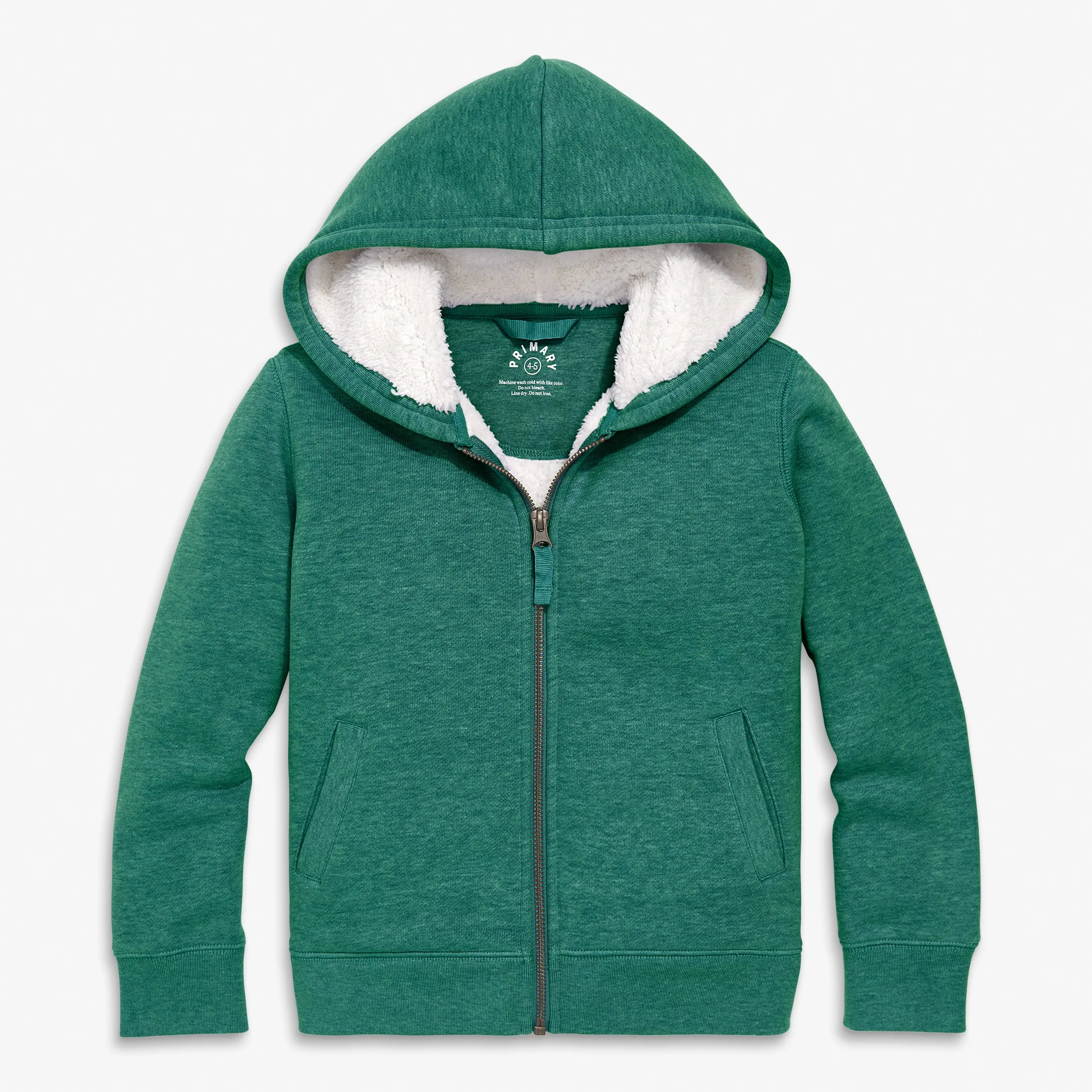 Kids teddy fleece-lined zip hoodie