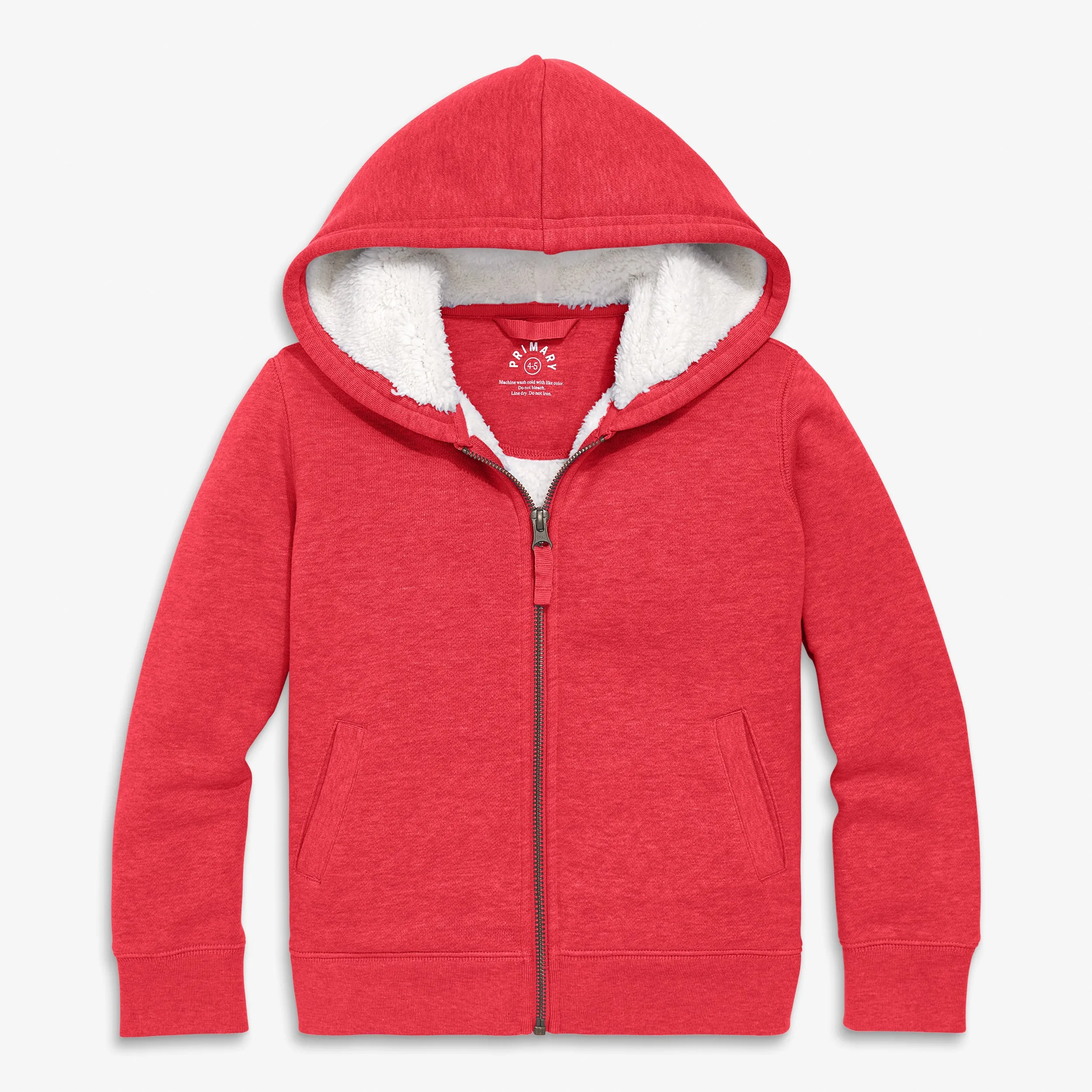 Kids teddy fleece-lined zip hoodie