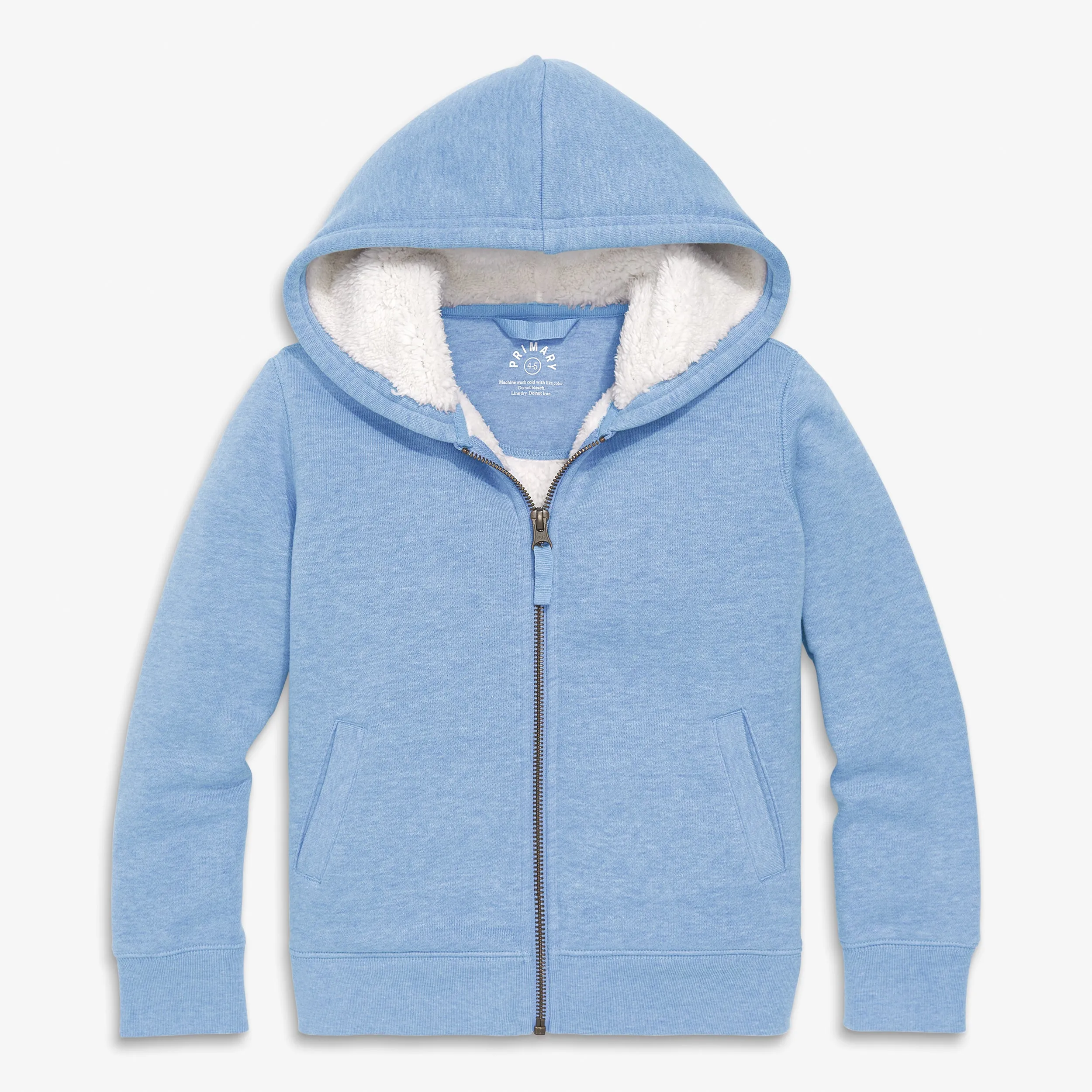Kids teddy fleece-lined zip hoodie