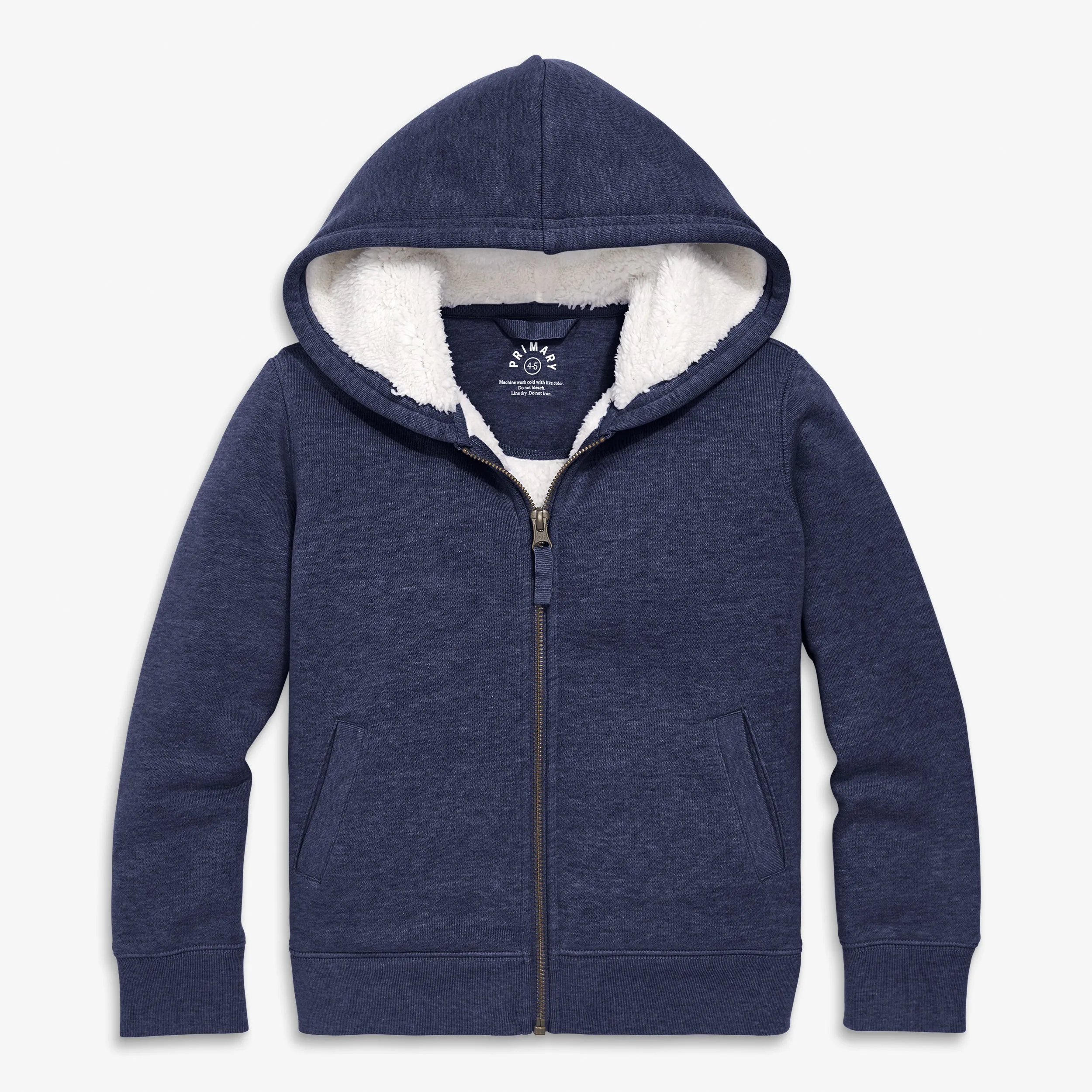 Kids teddy fleece-lined zip hoodie