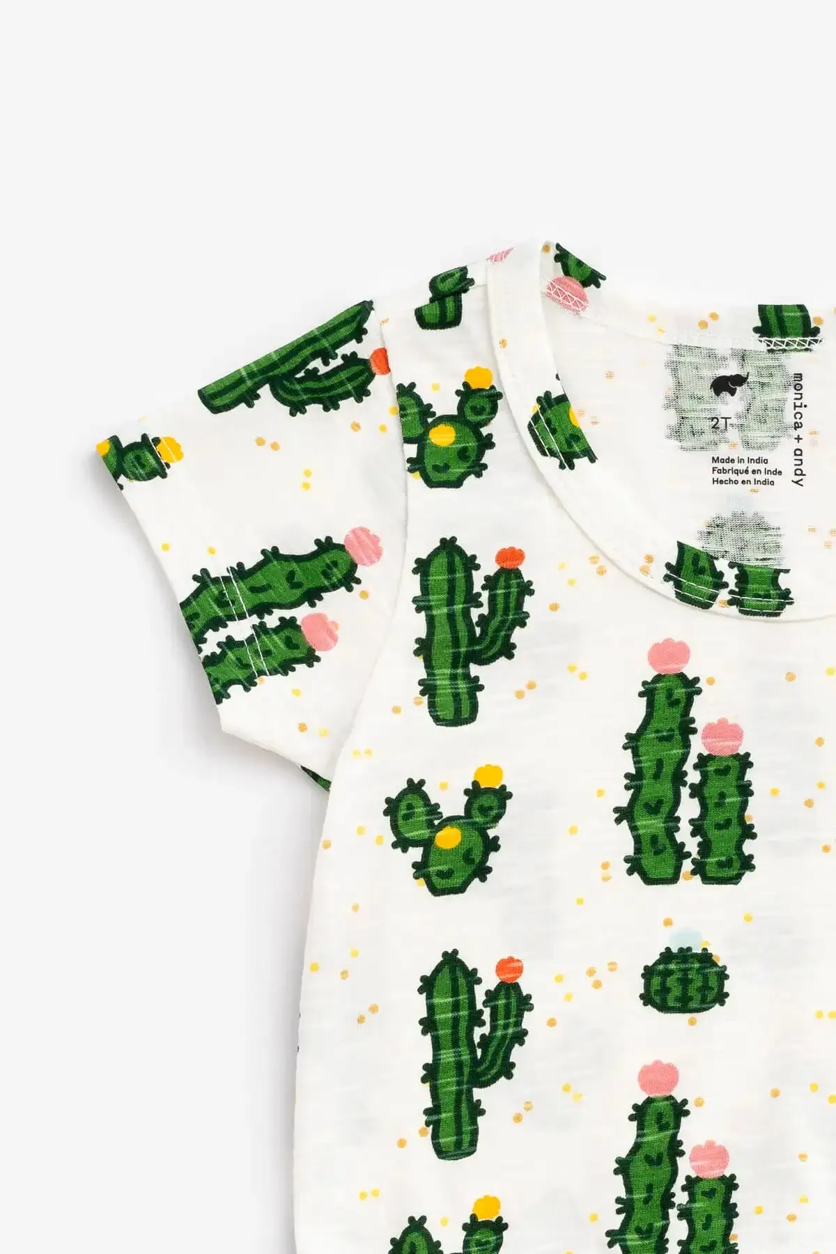 SALE - Short Sleeve Peplum Top_Cactus Flowers