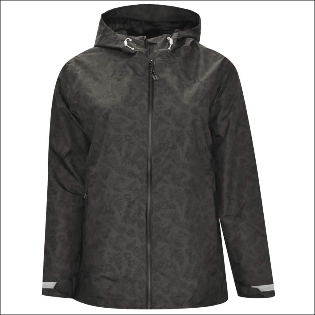 Snow Country Outerwear 1X-2X Women’s Plus Size Rain Jacket Printed Wind Breaker Waterproof