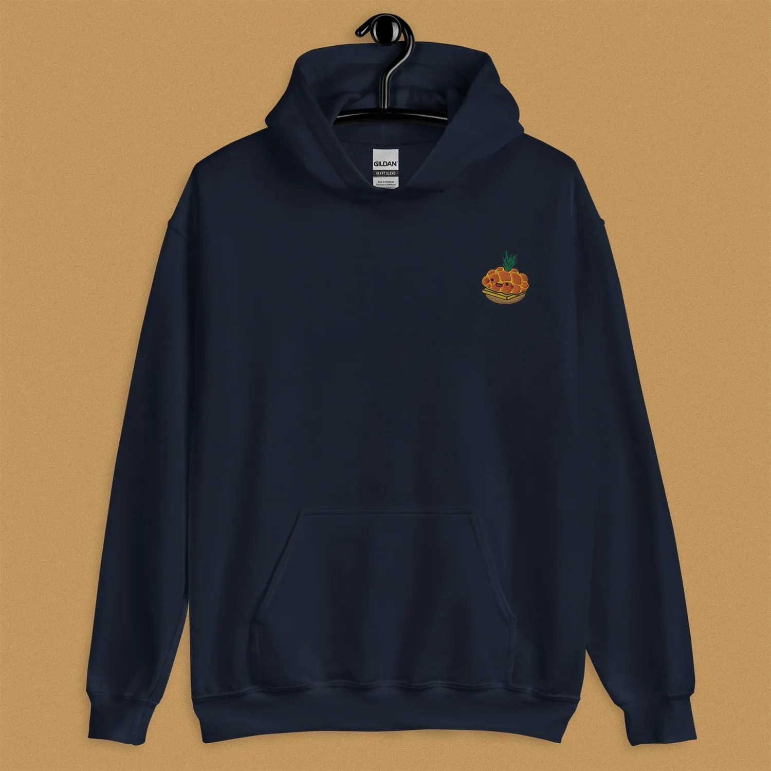 Tropical Pineapple Bun Embroidered Hoodie
