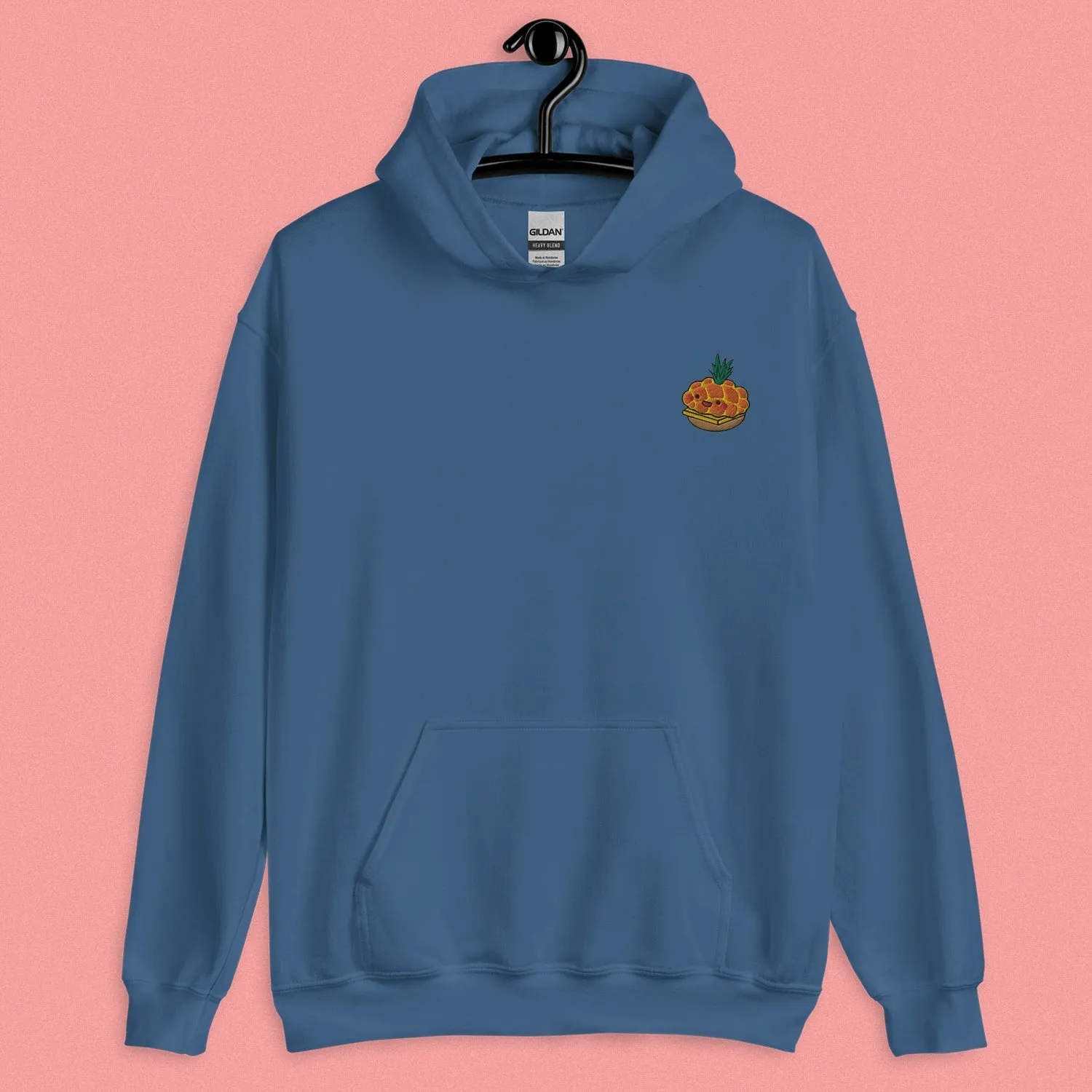 Tropical Pineapple Bun Embroidered Hoodie