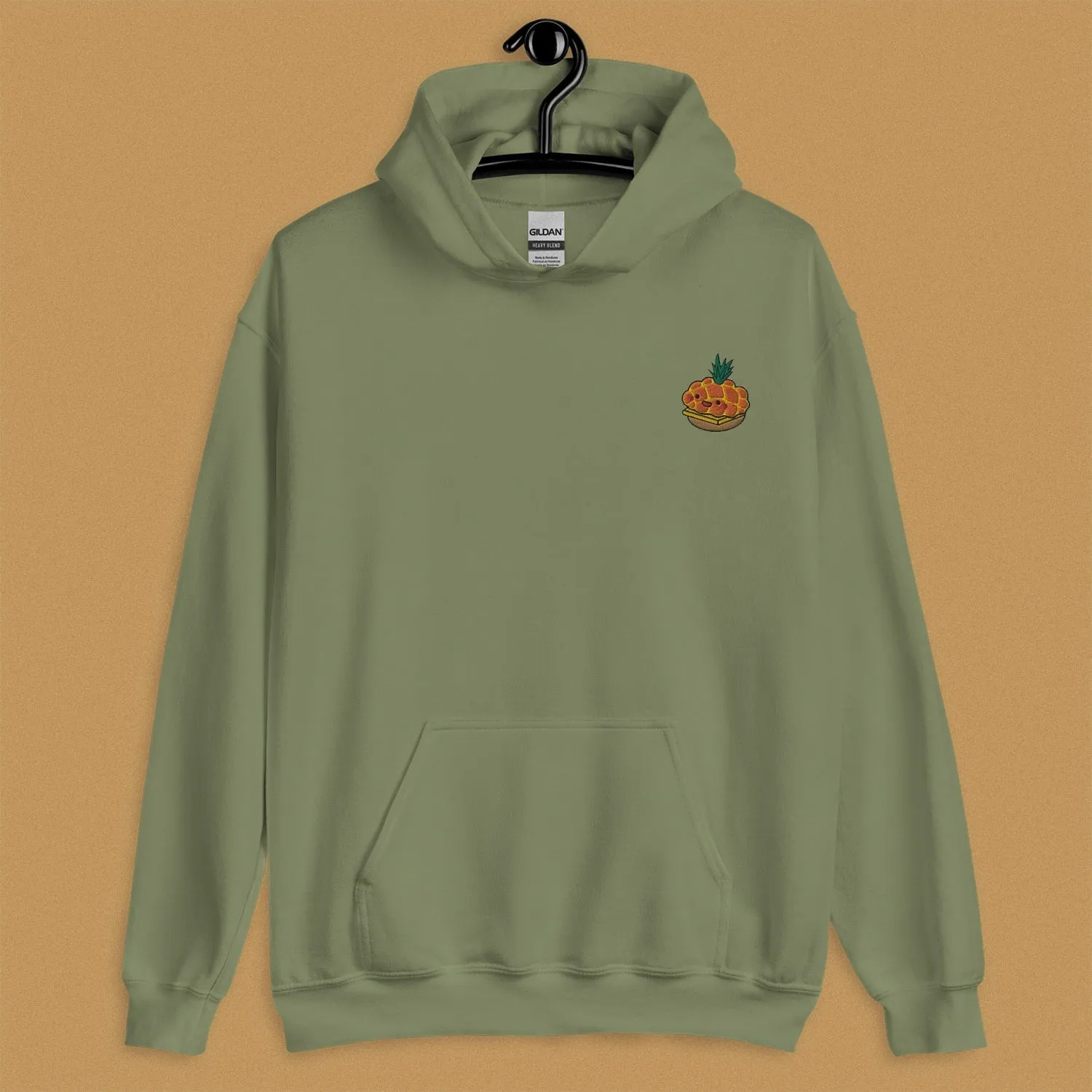 Tropical Pineapple Bun Embroidered Hoodie