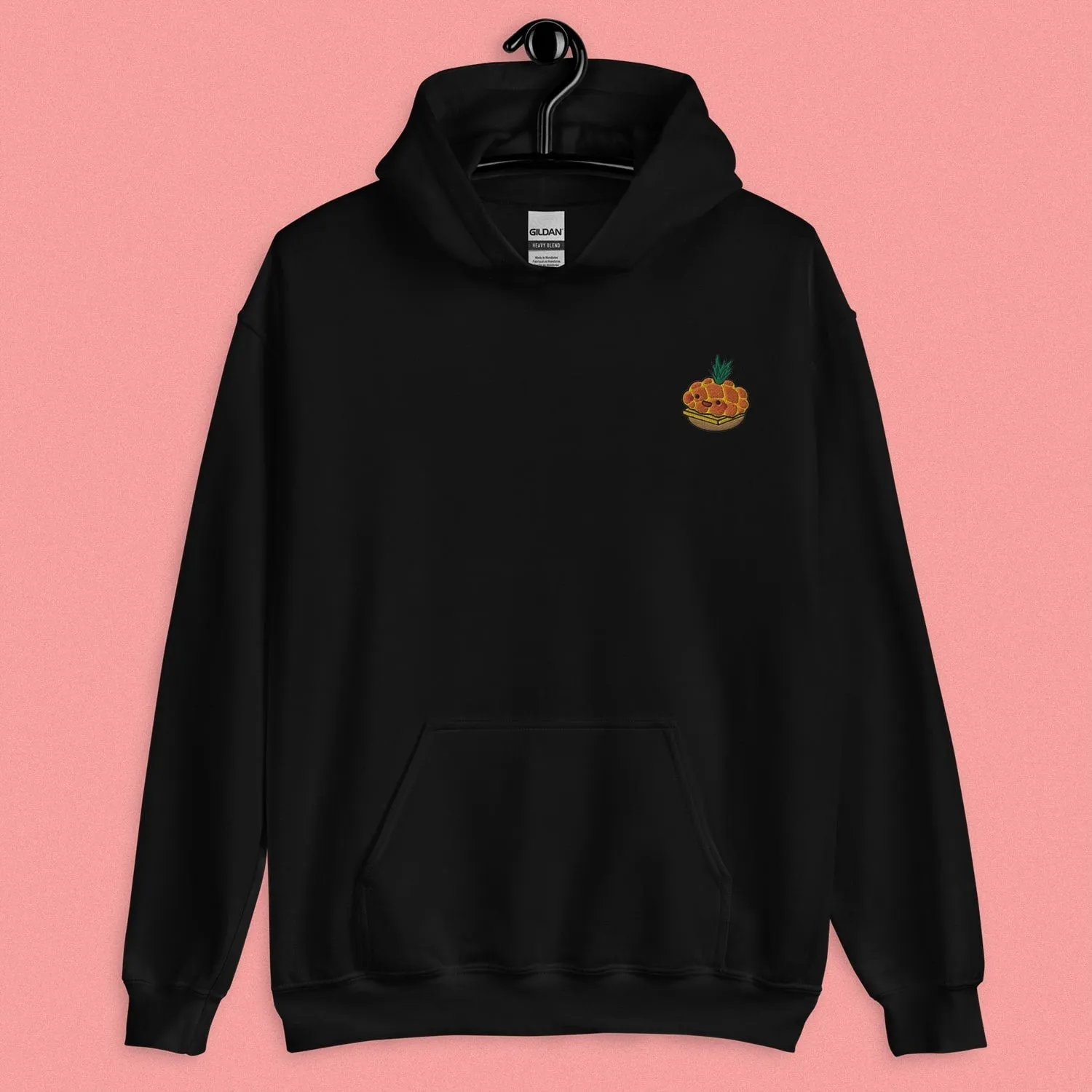 Tropical Pineapple Bun Embroidered Hoodie