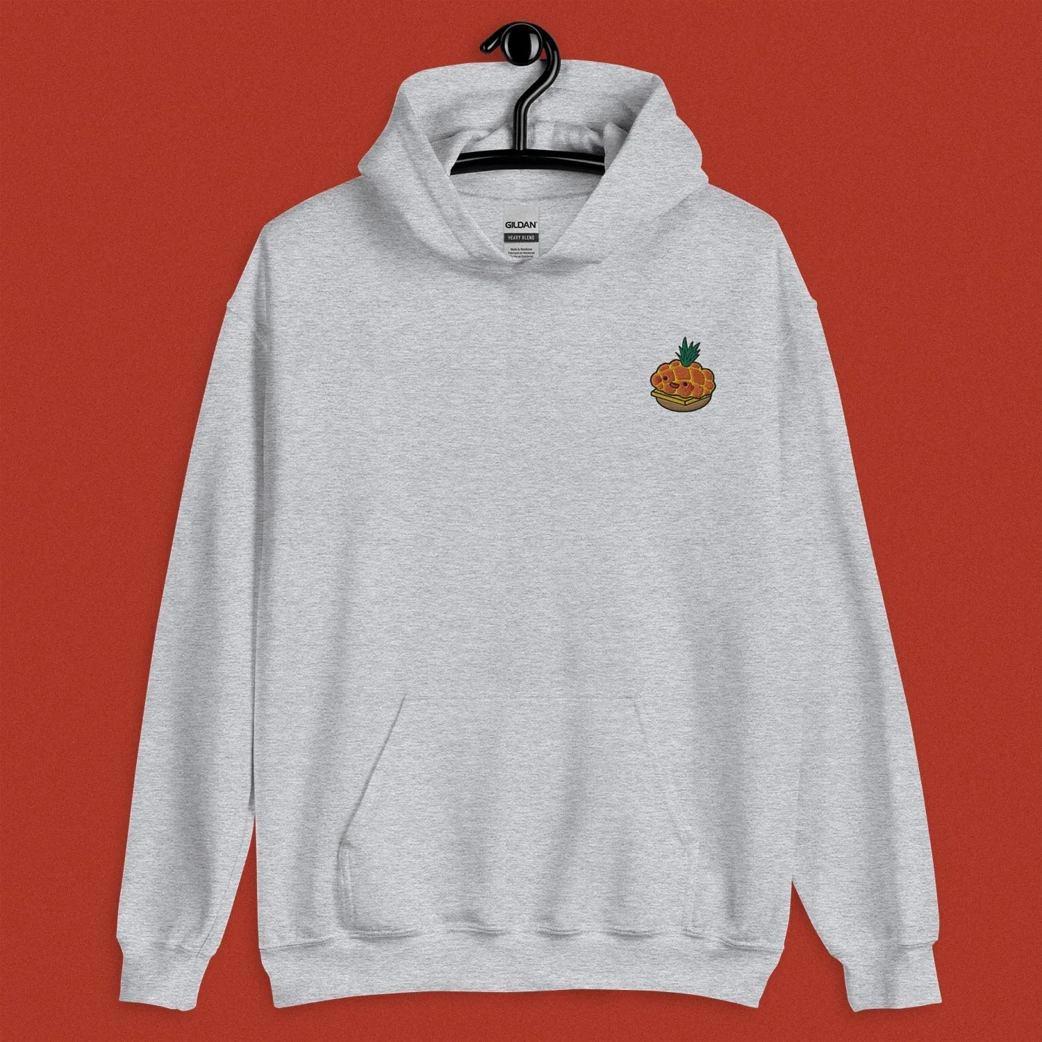 Tropical Pineapple Bun Embroidered Hoodie