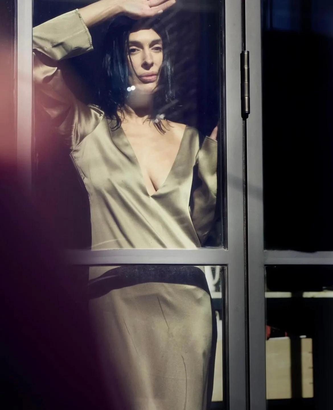 V-Neck Silk Dress